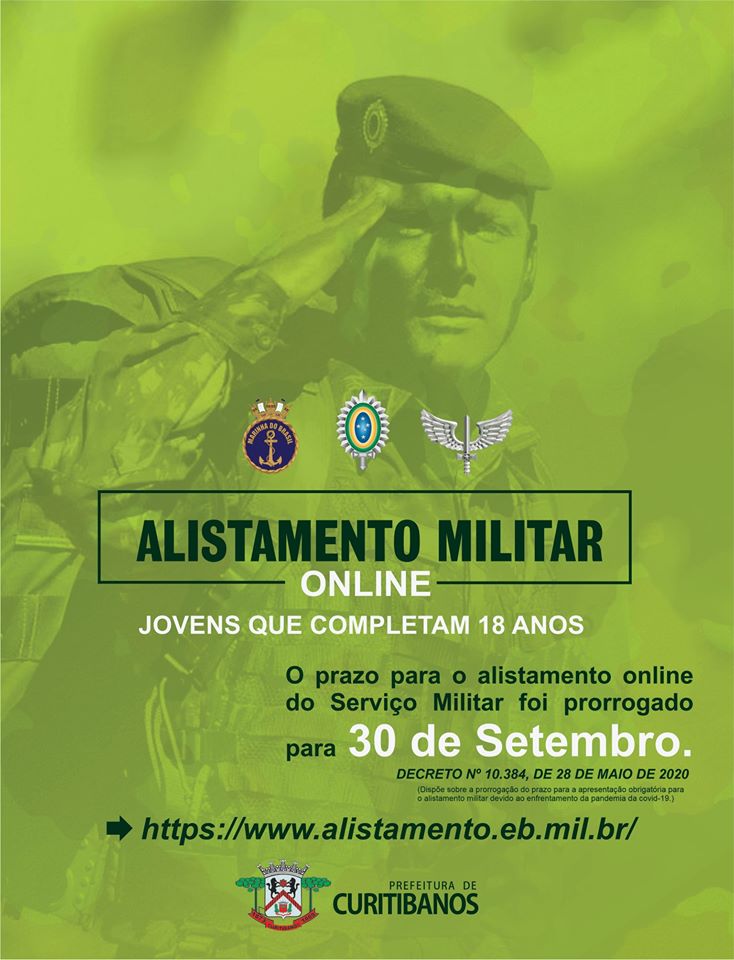 Exército Brasileiro prorroga o prazo para o Alistamento Militar 2020 –  Notícias