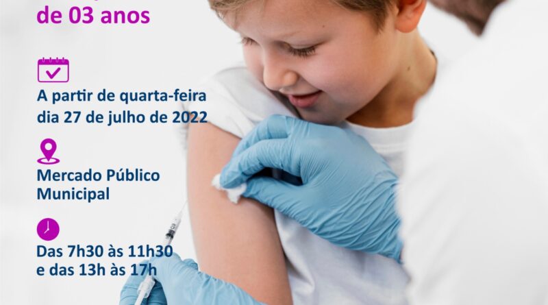 Crianças podem se vacinar a partir desta quarta-feira (27)